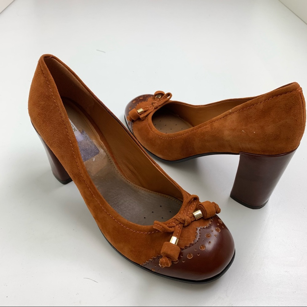 ⚡️⚡️HOST’s PICK⚡️⚡️Geox Resperia NWOT Caramel Leather Heels size 8